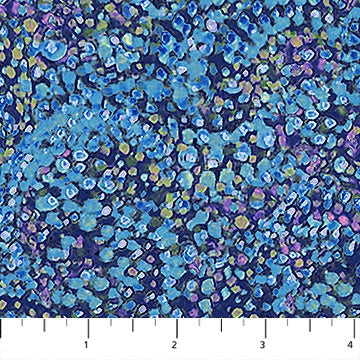 Blue Water Garden 44" fabric by  Northcott, 21921-44, Artisian Spirit