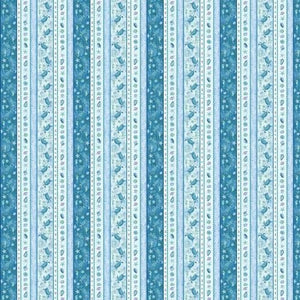 Turtle Border Stripe 44" fabric by Henry Glass, Salt & Sea, 225-17