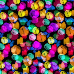 Black & Bright Abstract Dots 108" fabric by Blank Quilting, 2313-33, Darby