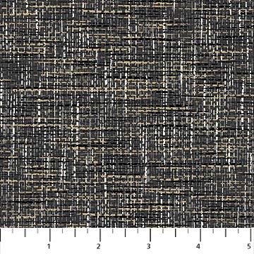 Black colored tweed 44" fabric by Northcott, 23225-98, Material Girl