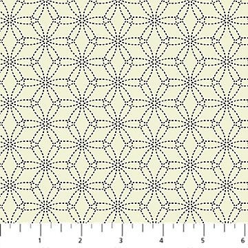 Cream Oriental Sashiko 44" fabric, Northcott, 23277-11, Kyoto Garden