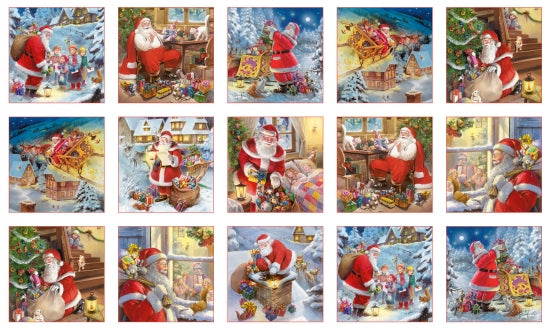 Santa Claus Coming to Town 24" panel by Elizabeth's Studio, 26001-WHITE