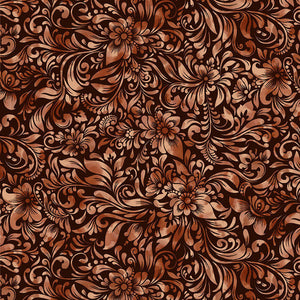 Cocoa Watercolor Textured Floral 118" fabric by Blank Quilting, 2601-39, Allure