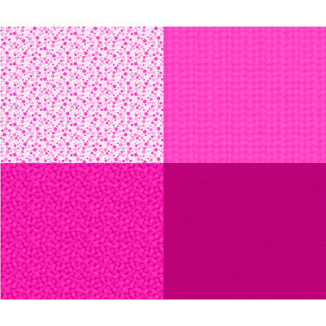 Fuchsia Fat Quarter Patch Panel by Quilting Treasures, Mingle, 27278-PV