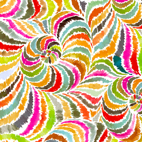 Watercolor Orange Swirl 44" fabric by Quilting Treasures, In the Groove,  27394-O