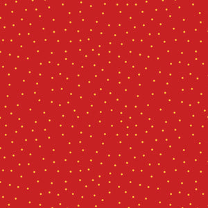 Red with Yellow Dots 44" fabric by Quilting Treasures, 27775-R, Steampunk Halloween, Desiree's Designs