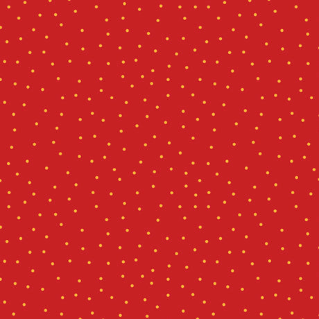 Red with Yellow Dots 44" fabric by Quilting Treasures, 27775-R, Steampunk Halloween, Desiree's Designs