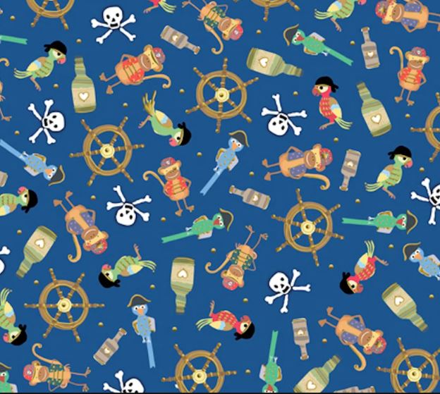 Everything Pirates 44" fabric by Quilting Treasures, 27938-W