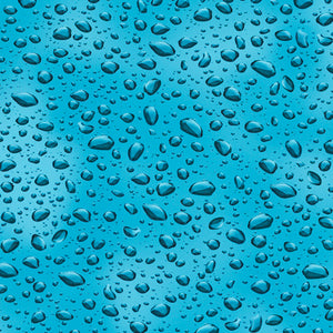 Turquoise Raindrops 44" fabric by Quilting Treasures, 28107-Q, Open Air