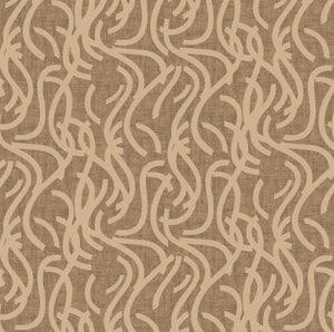 Tan Noodle Doodle 108" fabric by Studio-E, 3209-33