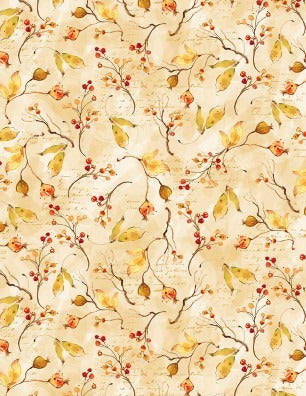 Tossed Berries 44" fabric by Wilmington, Forest Dance, 39615-253