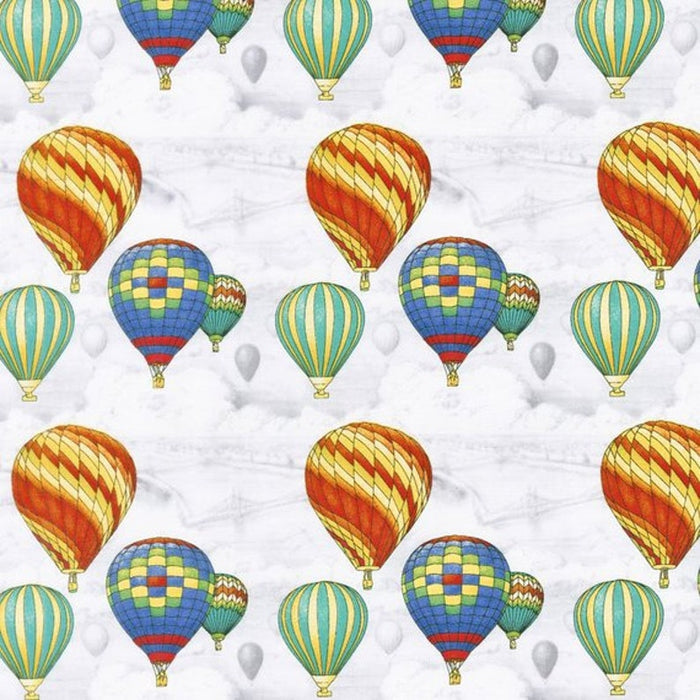 Hot air balloons 44" fabric by Windham, 43444-2, Adventure Awaits