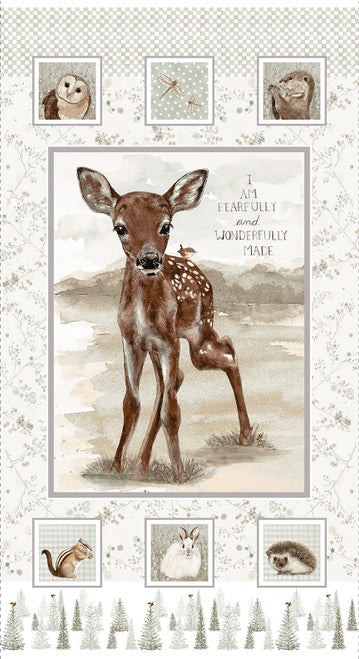 Little Ones 24" Fawn Panel by Henry Glass, 458P-39