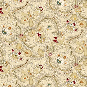 Linen Stylized Foulard 108" wide back fabric by Kim Diehl for Henry Glass, 459-44