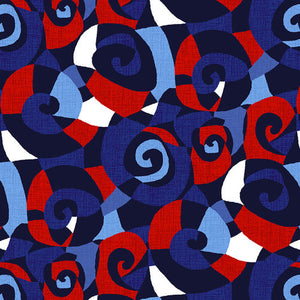 Red, White and Blue Abstract 108" fabric, Studio-E, 5018-78, Sonia