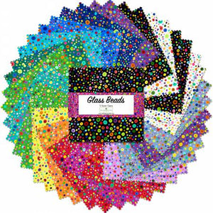 Multi-Color Dots 5" squares (Karat Gems) by Wilmington, 507-78-507, Glass Beads