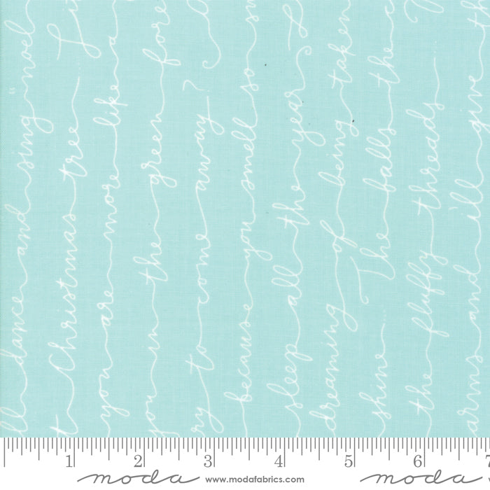Little Tree Frost Poem writing 44" fabric by Moda, Lella Boutique, 5093 16