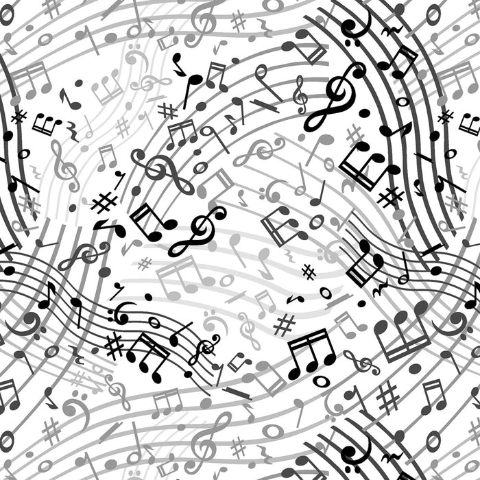 White Music 108" fabric by Windham, 51460-1