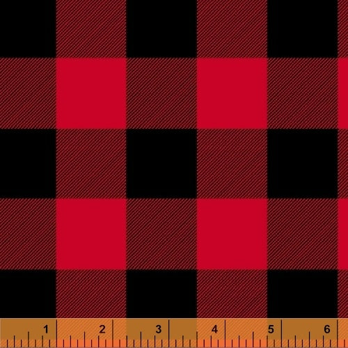 Red and Black Check 108" fabric by Windham, 51462-1