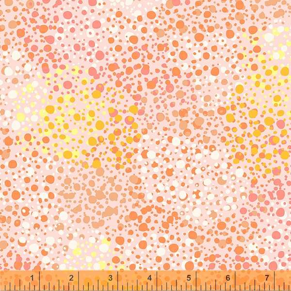 Peach Splatter Dots 108" fabric by Windham, 53193W-1