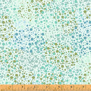 Mint Splatter Dots 108" fabric by Windham, 53193W-2