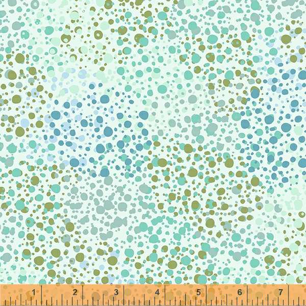 Mint Splatter Dots 108" fabric by Windham, 53193W-2