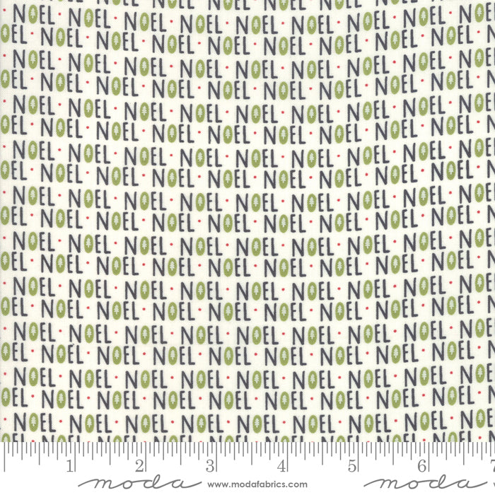 Cream Noel 44" fabric by Moda, 5771 14, The Christmas Card