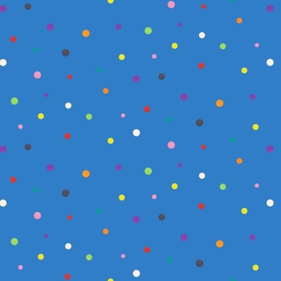 Blue Polka Dot 44" fabric by Elizabeth's Studio, 626E-blue, Zootopia A-Z