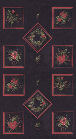 Ebony Winter Manor 24" x 44" panel by Moda, Holly Taylor, 6770 17