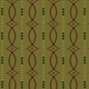 Green Fancy Stripes 44" fabric by Henry Glass, 6876-66, Helping Hands