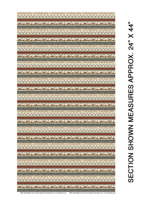 Beige Stripe 44" fabric, Benartex, 6882-76, Snow Village