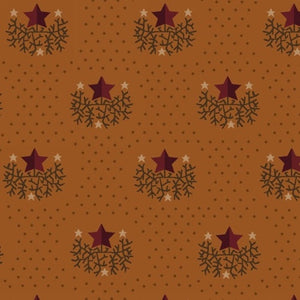 Gold Banner Star 44" fabric by Henry Glass, 6883-30, Helping Hands