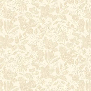 Beige Floral 118" fabric by Studio-E, 6912-44, Pen & Ink