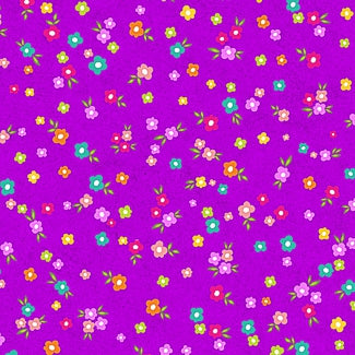 Ditzy Blooms 44" fabric, Wilmington,  70458-678, Feathers & Foliage