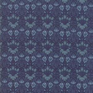 Indigo Blue 44" fabric, Moda, 7342 16, May Morris