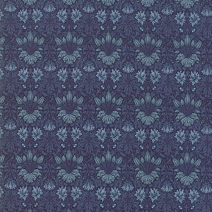 Indigo Blue 44" fabric, Moda, 7342 16, May Morris