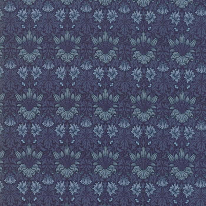 Indigo Blue 44" fabric, Moda, 7342 16, May Morris