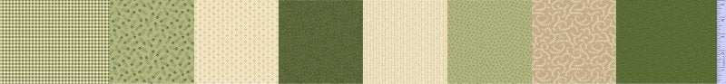 Green and Cream 5" stripes 44" fabric, Marcus, R238424-0514, Patches of Joy