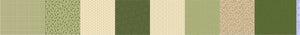 Green and Cream 5" stripes 44" fabric, Marcus, R238424-0514, Patches of Joy