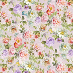Large Floral 44" fabric by Wilmington, Butterfly Haven, 89200-637