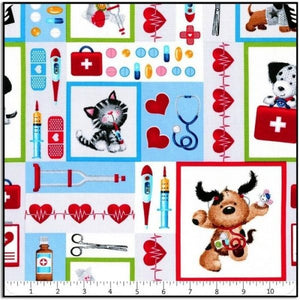 Big Hugs - Well Being Patchwork 44" fabric by Henry Glass, 9321-90