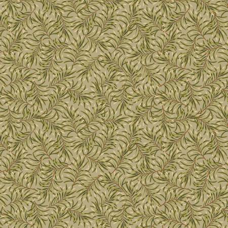 Moss Green Boughs of Beauty 108" fabric by Benartex, 9661W-40