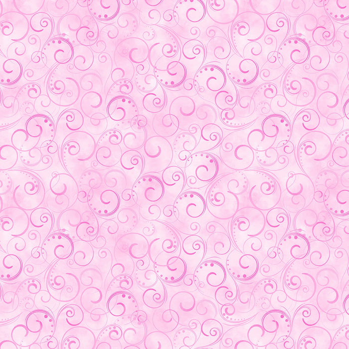 Pink Swirling Splendor 108" fabric by Kanvas - Benartex, 9705W-01