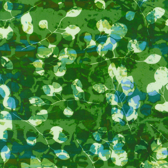 Green Leaf Leaves 108" fabric by Kaufman, ANJDX-21339-43, Prairie Song