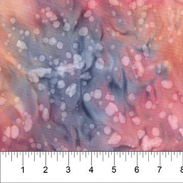 Pink and Blue Raindrops 106" Batik fabric by Northcott Fabrics Banyan Batiks, B80554-43