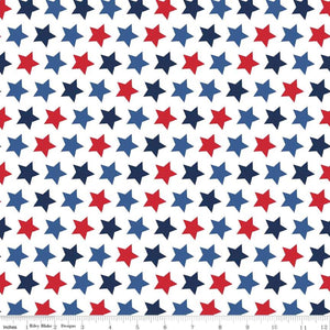 Patriotic Stars 44" fabric by Riley Blake, C315-Patriotic
