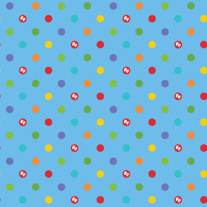 Fisher-Price Blue dots 44" fabric by Riley Blake, C9764-Blue