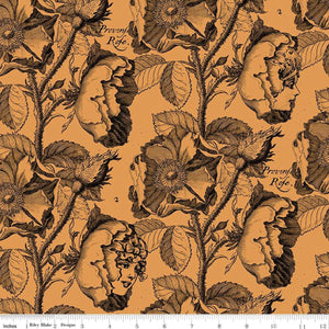 Mad Masquerade Queen's Living Garden 44" fabric by Riley Blake, CD11955 - Orange