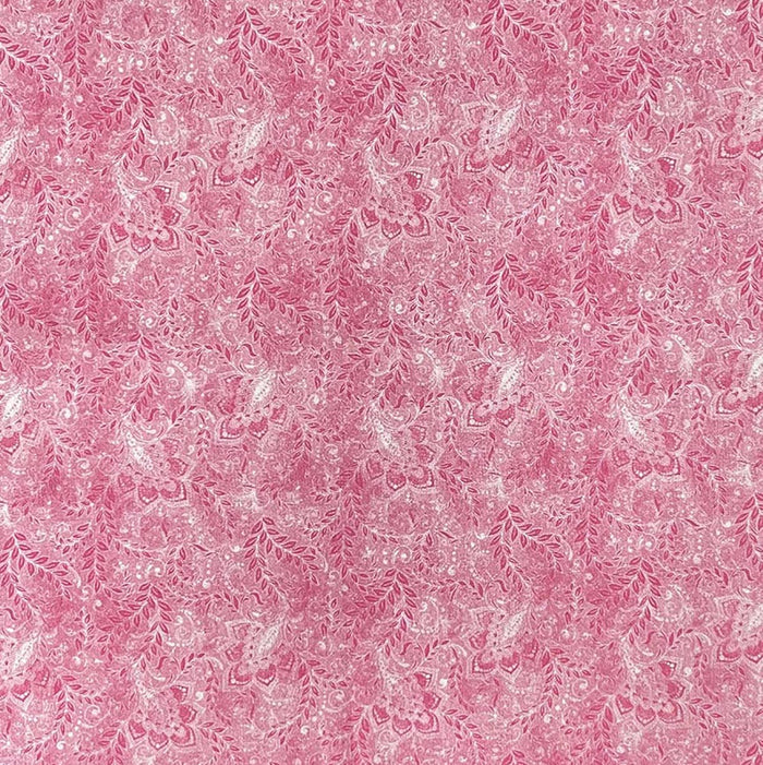 Pink Flowers and Vines 118" fabric by Oasis, 18-40104, Classic