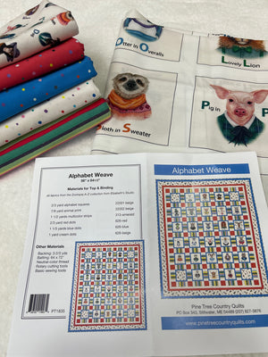 Alphabet Weave Quilt Kit 56" x 64"